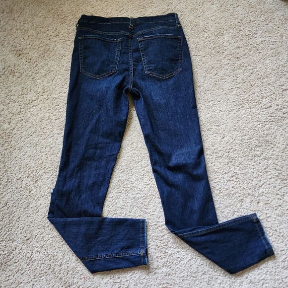 Free People Skinny Jeans Womens 30L 30x29 Mid Rise Distressed Stretch Blue - Picture 3 of 9